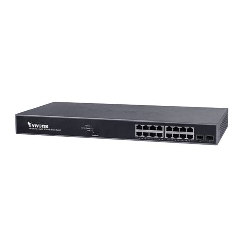 VIVOTEK 24xGE PoE + 2xGE UTP + 2xGE SFP lite managed PoE switch; VLAN; STP; POE Port Cycling